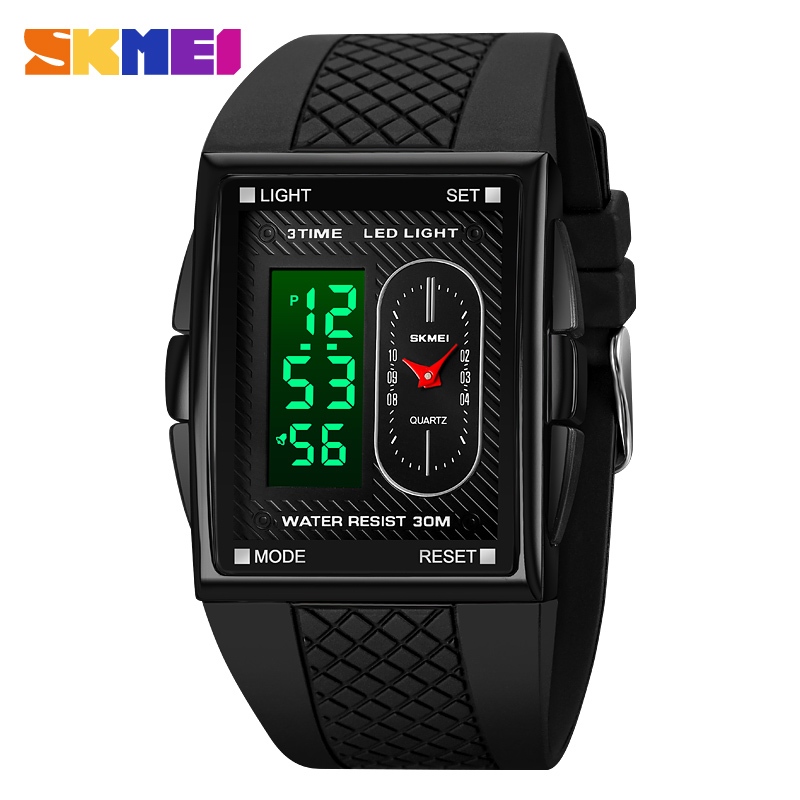 Skmei Moda Relógio digital Multifuncional De Duplo Movimento De Tempo