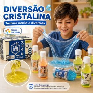 Slime Cristal Gel Slime Geleca Anti Stress Cores Sortidas Brinquedo