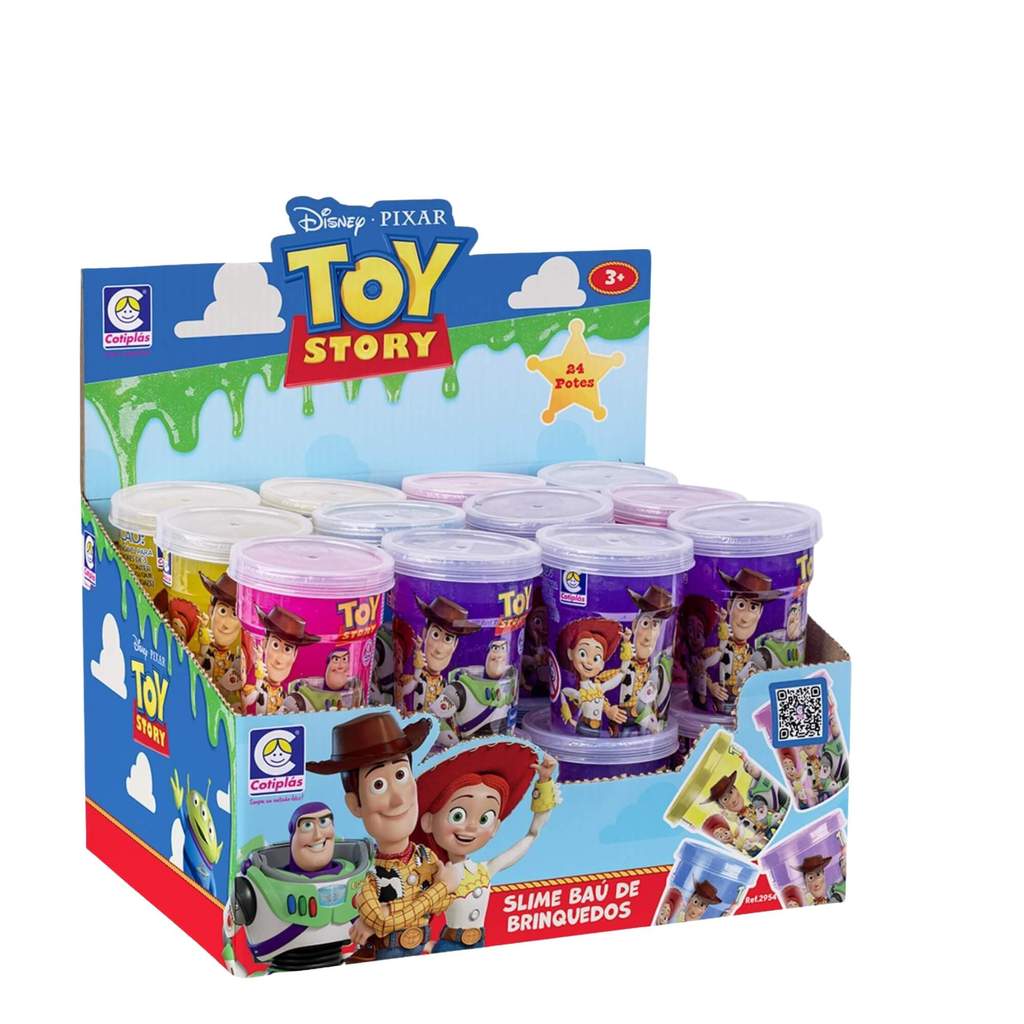 Slime Toy Story Baú de Brinquedos Glitter Sortido e unitário Cotiplás