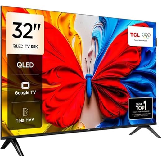 Smart TV 32” FHD Tcl 32S5K Qled Dolby Audio Google TV — TV e Vídeo