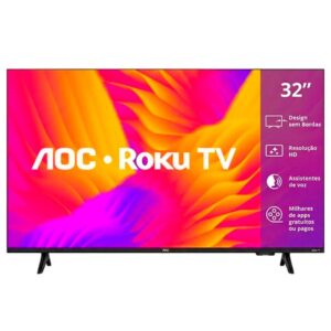 Smart TV 32 Polegadas Aoc Roku TV Dled Série 5155