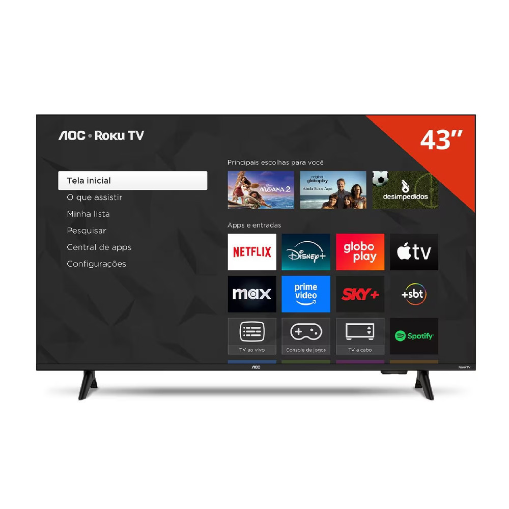Smart TV 43 polegadas 43S5155 78G Full HD LED Wi-Fi Roku TV Dolby