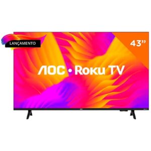 Smart TV 43 Polegadas Aoc Roku TV Dled Série 5155
