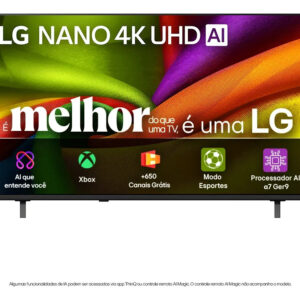 Smart TV 4K 50″ LG Nano UHD AI 2026 Processador α7 Ger9 Xbox
