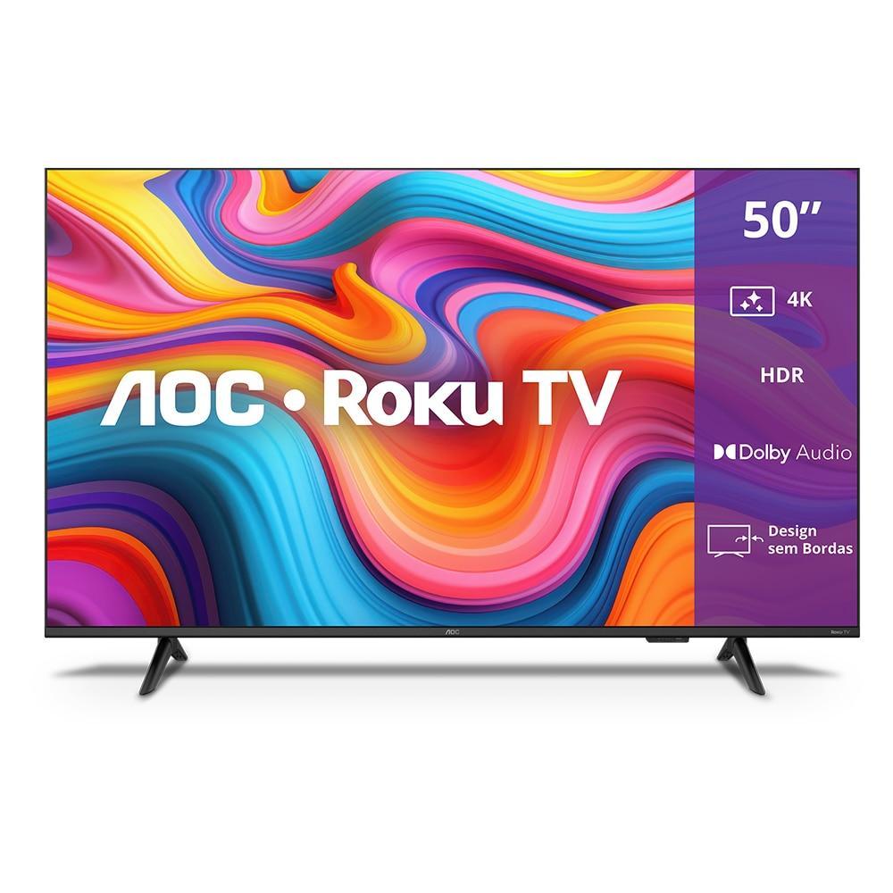 Smart TV 50 Polegadas Dled 50U7066 78G 4K Preto Aoc