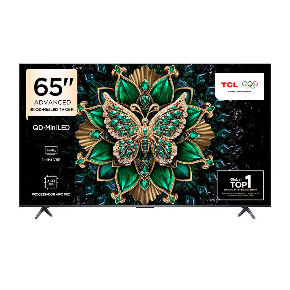 Smart TV 65 65C6K 4K QD-Mini Led 144Hz com Sistema Operacional Google