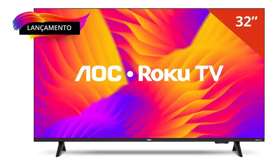 Smart Tv Aoc Dled 32 Wi-fi Roku Tv Quad Core 32s5155 78g — TV e Vídeo