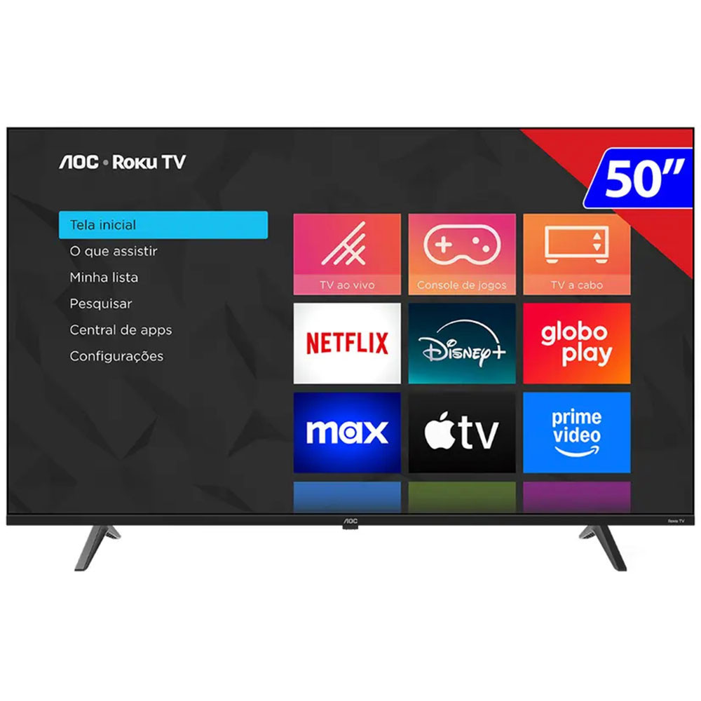 Smart TV Aoc Dled 50 Polegadas 4k Roku TV 50U7045 78G
