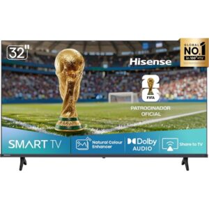 Smart TV Hisense Dled HD 32″ 32A4NV Processador AI Alexa Google Home