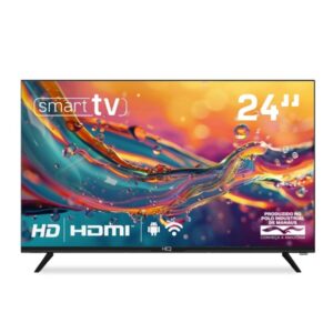 Smart TV HQ 24" HD Tela sem Bordas Sistema Android Design Slim
