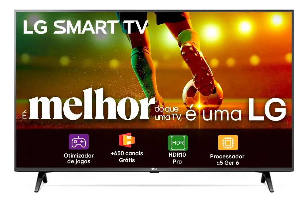 Smart TV LG 43"Full HD, Processador A5 Ger6, AI, Alexa e webOS 23 — TV e Vídeo