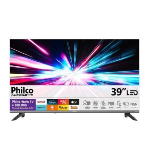 Smart TV Philco P39CRA 39″ Full HD Dled Cinza com Roku Tv Bivolt
