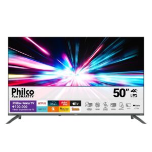 Smart TV Philco PTV50VA4REGB 4K UHD 50" Roku TV Compatível com Alexa
