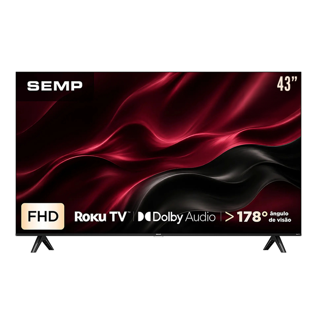 Smart TV Semp 43” 43S42R Full HD Roku TV Dolby Audio Wi-Fi — TV e Vídeo