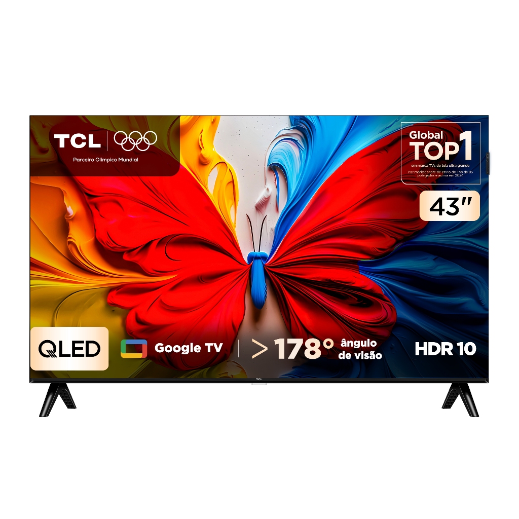 Smart TV Tcl 43 Polegadas Qled Full HD S5K WiFi Bluetooth Google TV 2 — TV e Vídeo