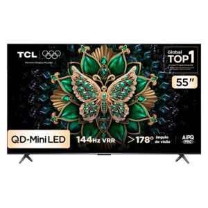 Smart TV Tcl 55 Polegadas QD-Mini LED 4K C6K WiFi Bluetooth Google TV