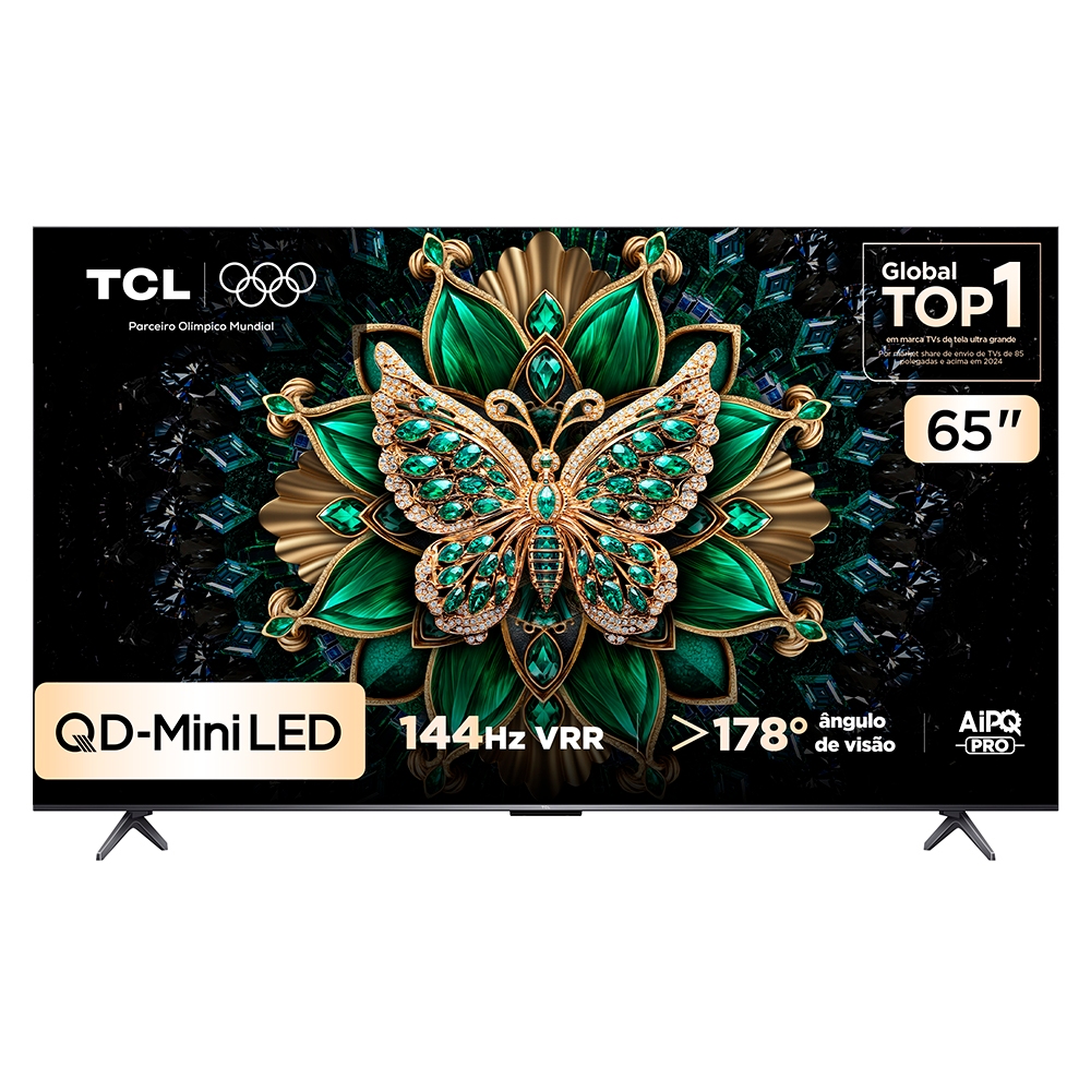 Smart TV Tcl 65 Polegadas QD-Mini LED 4K C6K WiFi Bluetooth Google TV