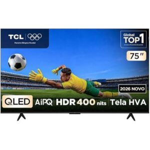 Smart TV Tcl 75 Polegadas Qled 4K P7L WiFi Bluetooth Google TV HDR10+