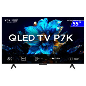 Smart TV Tcl Qled 55 Polegadas 4K Comando de Voz 55P7K