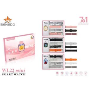 Smart Watch relógio WL22-mini 7 Pulseiras digital feminina