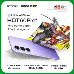 Smartphone Infinix Hot 60 Pro+ 4G 256GB Até 16GB RAM MediaTek Helio