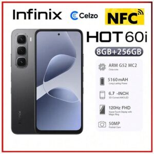 Smartphone Infinix Hot 60i NFC 4G Tela 6.7” 8GB+256GB, Preto Elegante