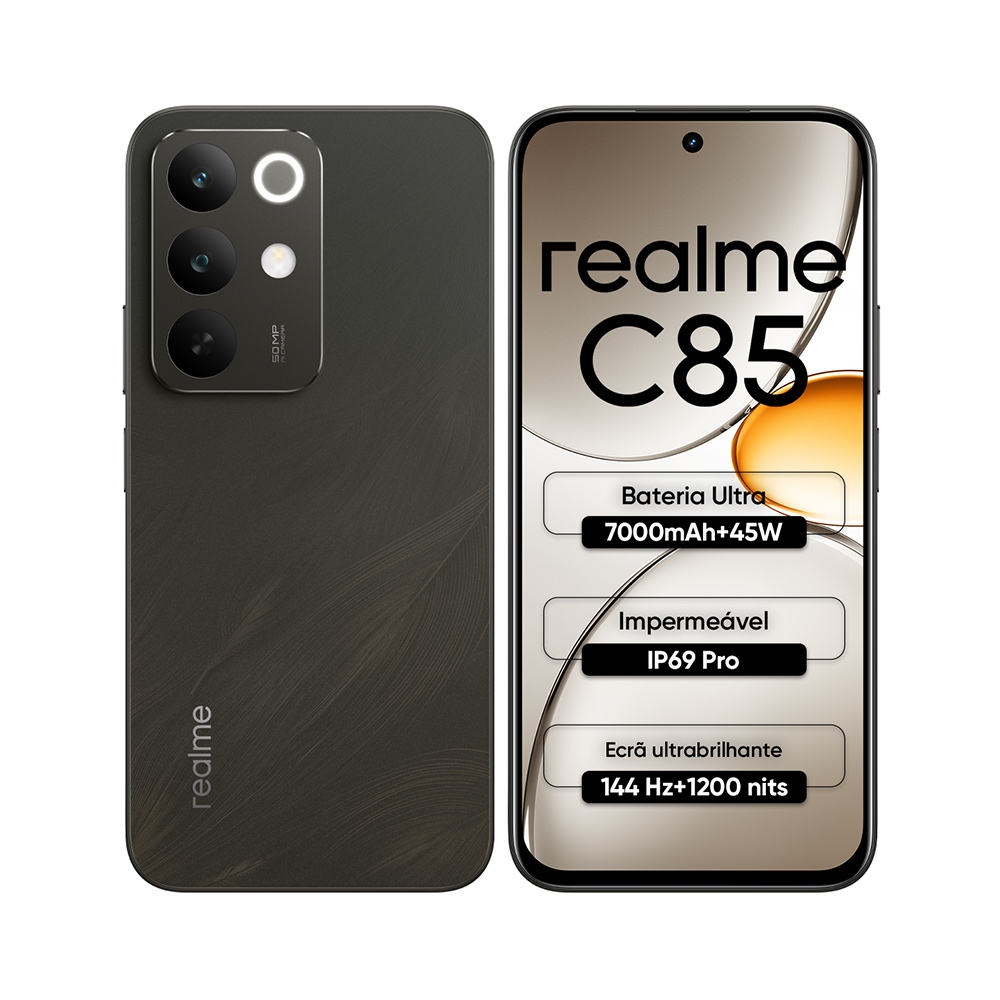 Smartphone Realme C85 4G NFC com Bateria de 7000mAh e Câmera AI de — Celulares e Acessórios
