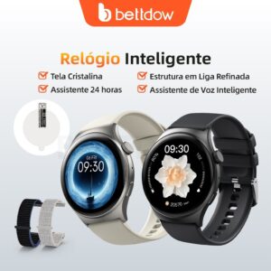 Smartwatch Bettdow FB060 IP68, liga de zinco, 3D dinâmico, monitora