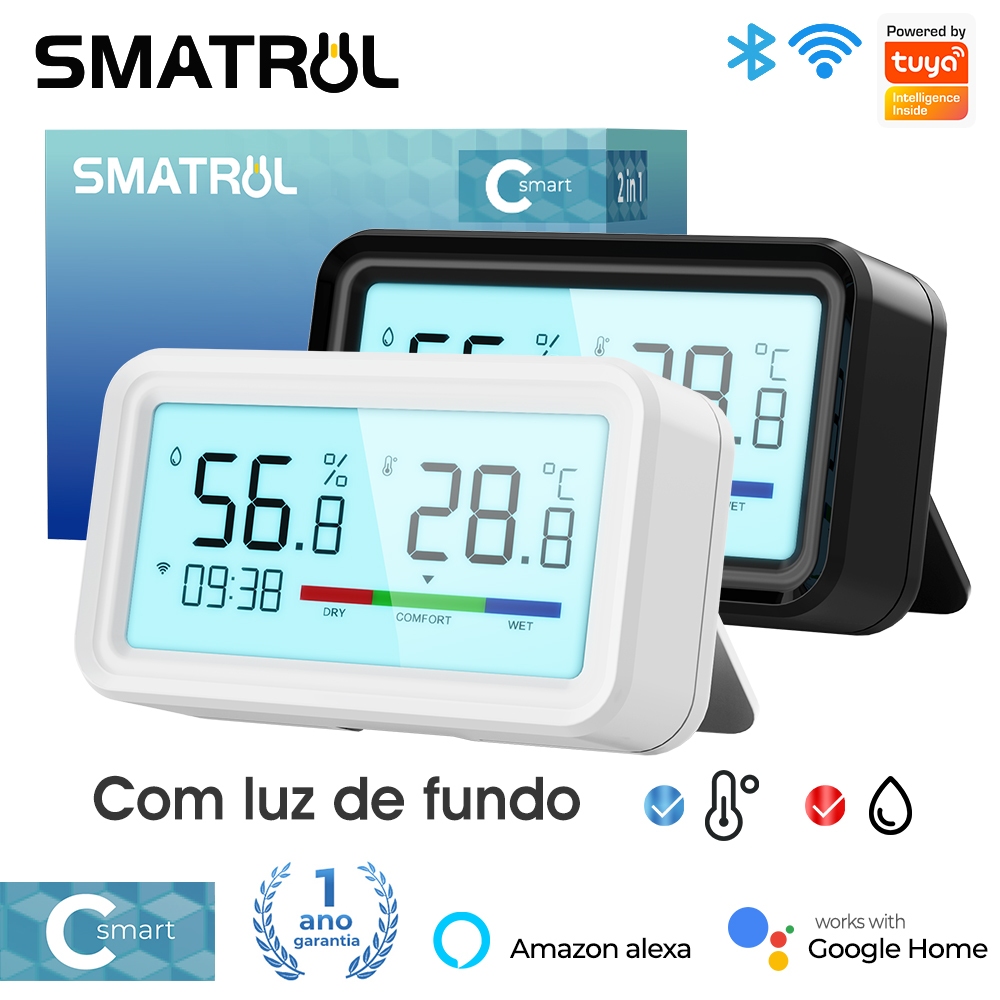 Smatrul Tuya Smart Home Digital Sem Fio Higrômetro Para Uso Interno