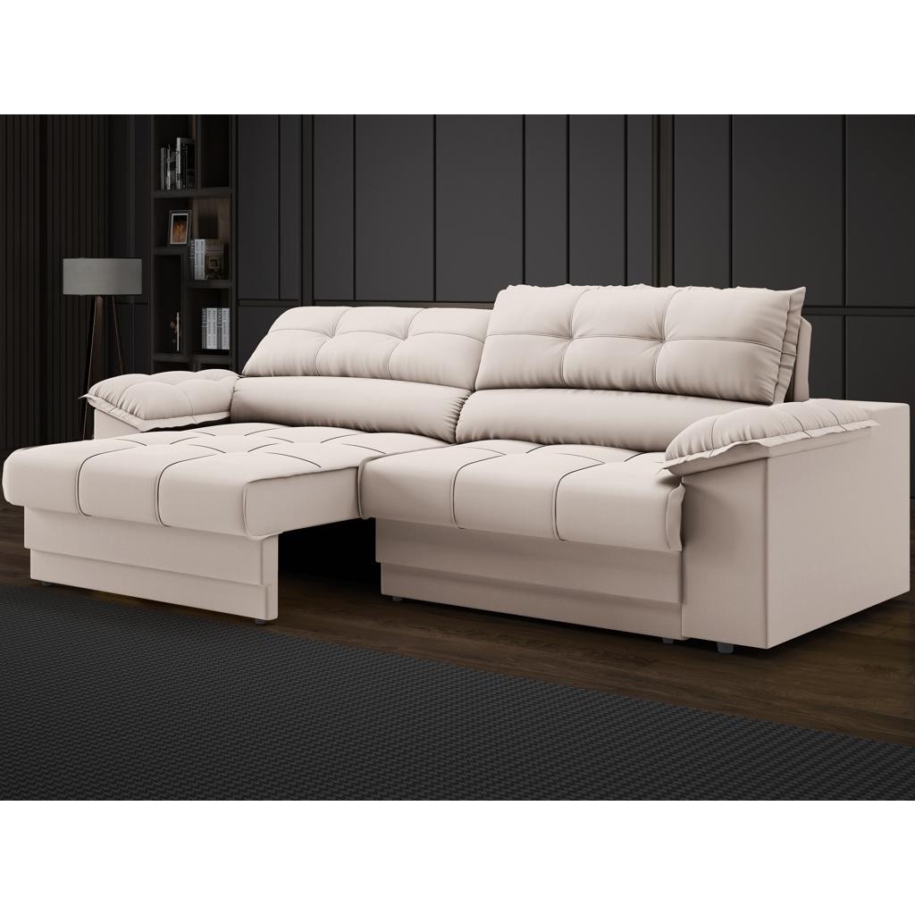 Sofá com Carregador USB e Molas no Assento Retrátil Reclinável Mimo