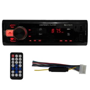 Som Automotivo Rádio MP3 E-Tech Light Bluetooth USB SD Card