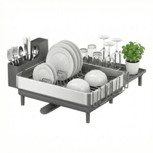 Songmics Escorredor de Louça Extensível Inox com suporte Para — Cozinha e Utensílios
