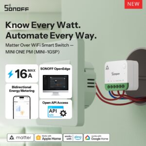 Sonoff MINI-1GSP One PM Matter Over WiFi Smart Switch Proteção De
