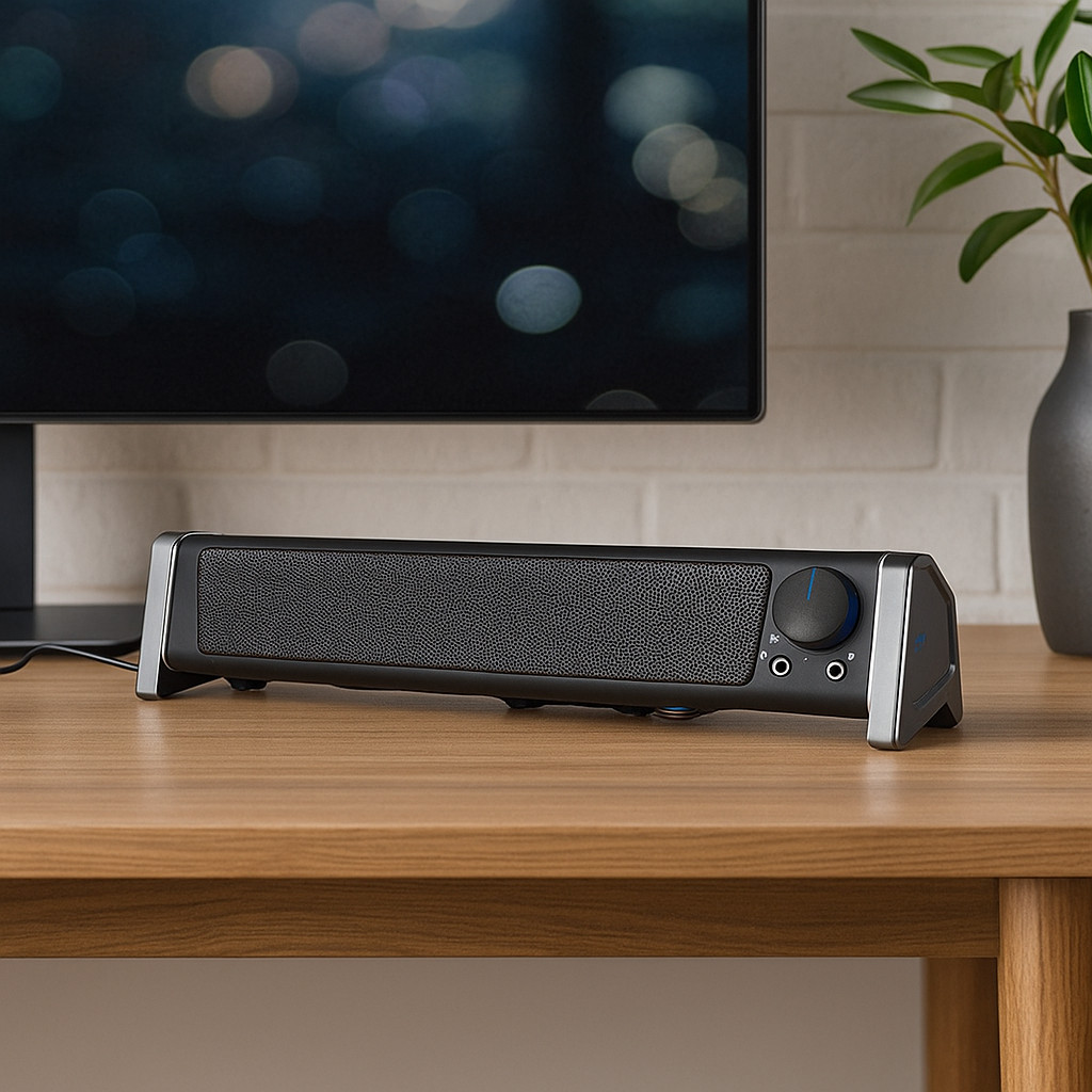 Sound Bar USB Para PC E Notebook 10W Rms Com RGB E Entrada Aux 3,5mm — Informática