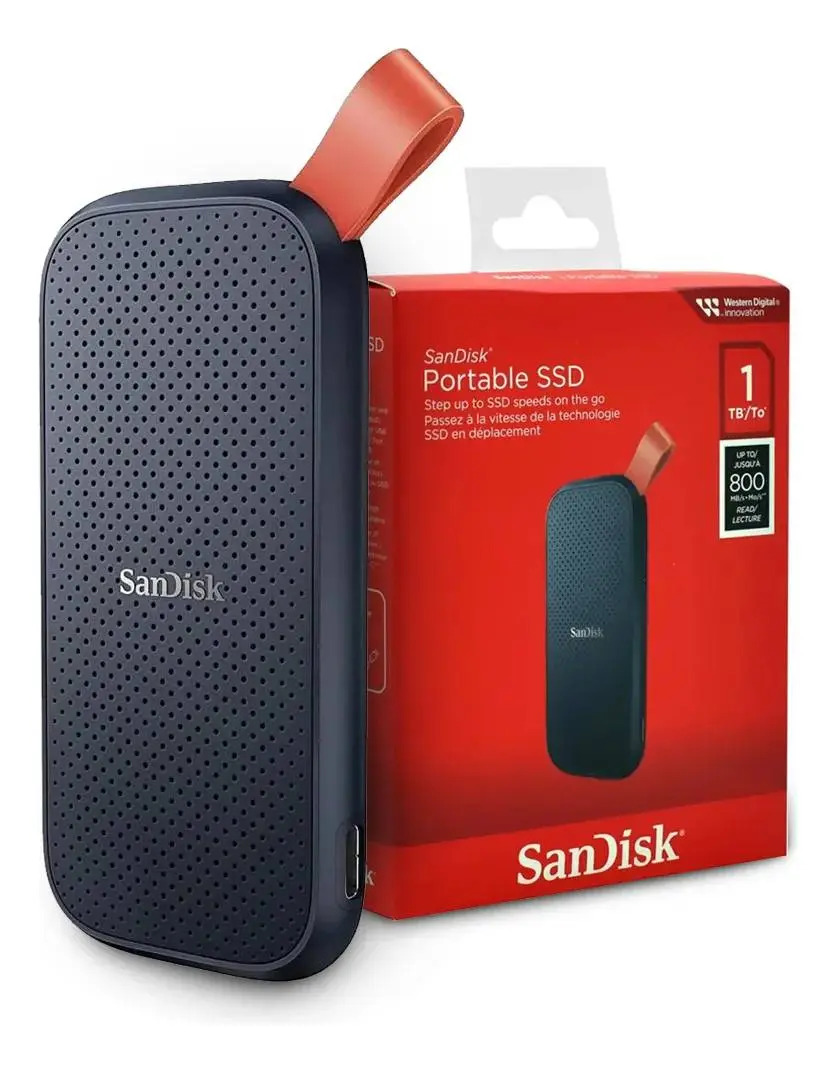 SSD Externo Portátil 1TB Interface USB 3.2 SanDisk Velocidade de — Informática