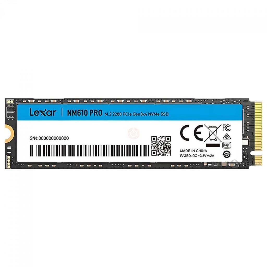 SSD Lexar NM610 Pro, 500GB, M.2 NVMe, leitura De 3000MBs, Gravação — Informática