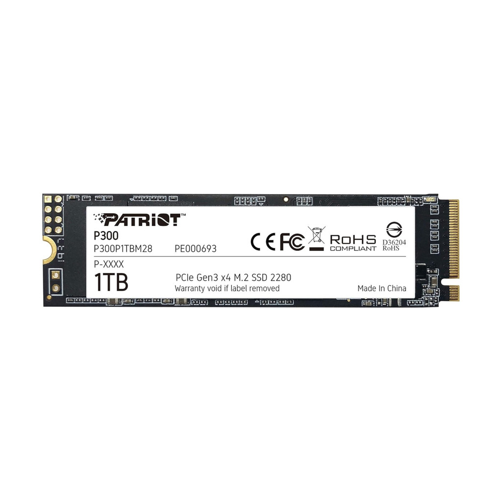 SSD Patriot P300, 1TB, M.2 2280, PCIe 3.0 NVMe, Leitura 2100MB s — Informática