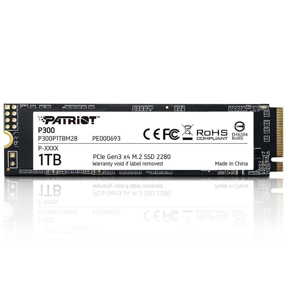 SSD Patriot P300, 1TB, M.2 NVMe 1.3, Leituras: 2100MB s e Gravações — Informática