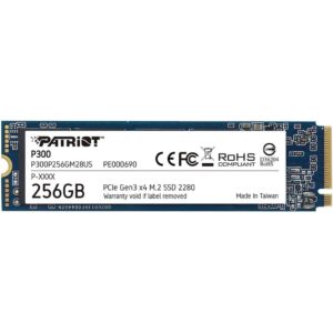 SSD Patriot P300, 256GB, M.2 Nvme, Leitura 1700MBs e Gravação — Informática