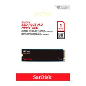SSD SanDisk Plus, 1TB, M.2 PCle, NVMe, Leitura 3200MB s e Gravação