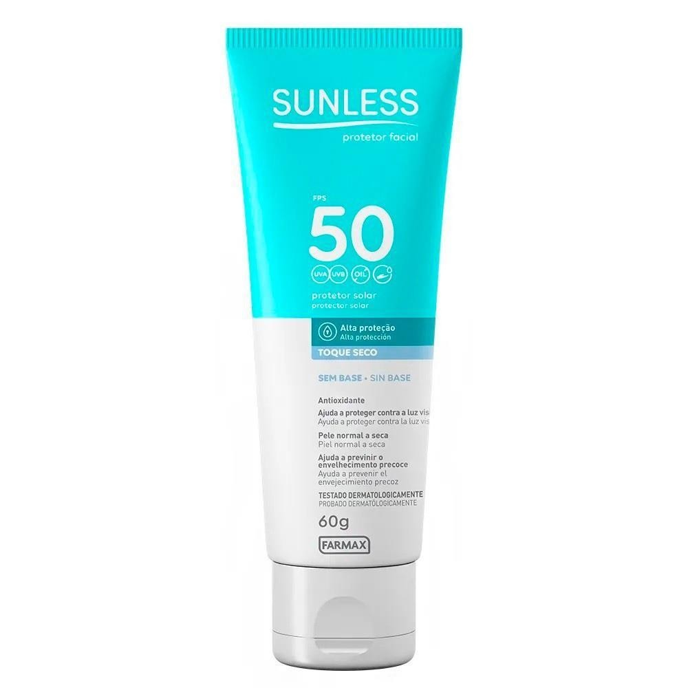 Sunless Protetor Solar Facial Sem Base Com 60G — Skincare