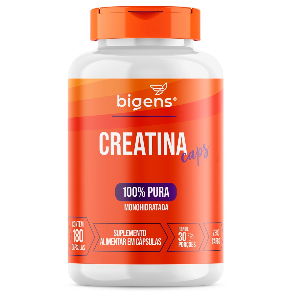 Suplemento Creatina Bigens 180 Cápsulas com Creatina Monohidratada