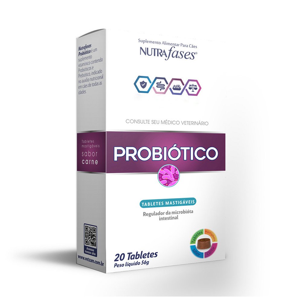 Suplemento Nutrafases Probiótico 20 Tabletes