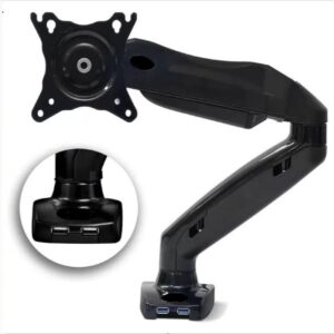 Suporte Articulado Para Monitor 17″ a 30″ Vesa Com USB Pistão a Gás