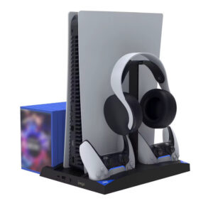 Suporte Base Vertical PS5 Com Carregador Ventilador Ípega Controle