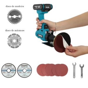 Suporte de Bancada para Furadeira com Kit Discos de Lixa Corte e