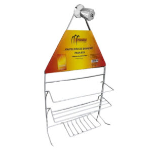 Suporte De Ferro Prateleira Saboneteira Banheiro 46x15cm Aliança — Organização