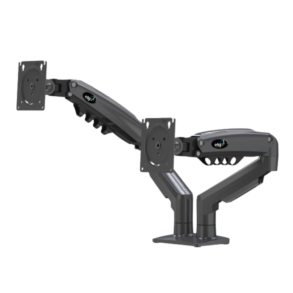 Suporte Ergonômico Articulado de Mesa com Pistão a Gás para 2