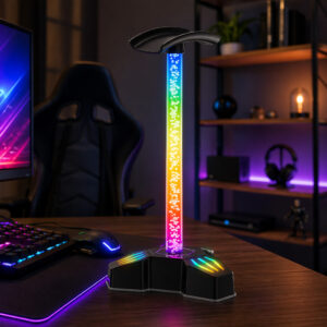 Suporte Headphone Gamer com Iluminação LED Efeito Respiração
