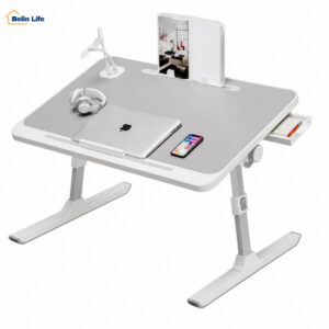 Suporte Notebook Cama Mesa Dobrável Altura Ajustável Ergonômica Gaveta — Home Office